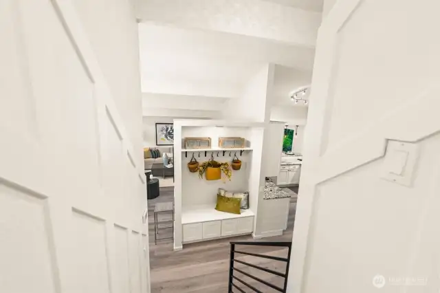 Stylish wall design throughout the hallways