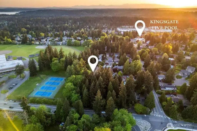 Kingsgate coveted Community pool in walking distance