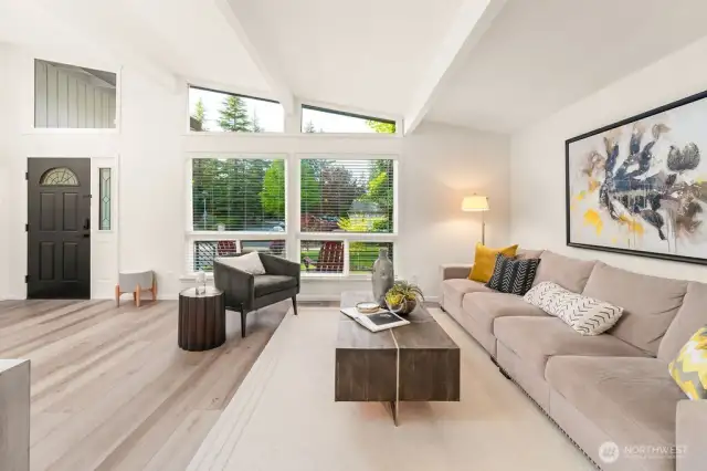 Living room with lots of natuarl light