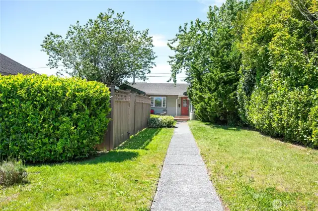 Tucked away from the street for added tranquility and privacy.