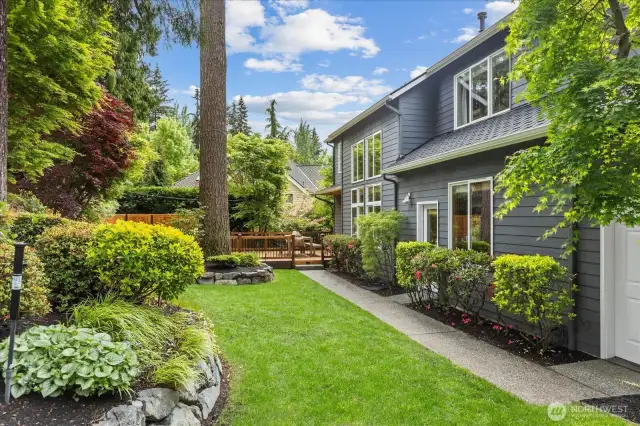 Meticulous landscaping throughout
