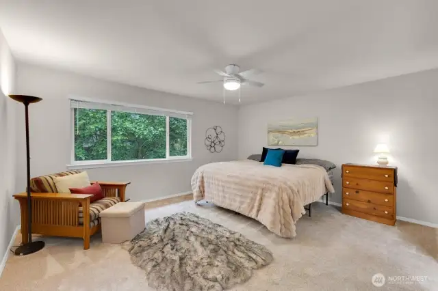 Expansive primary bedroom