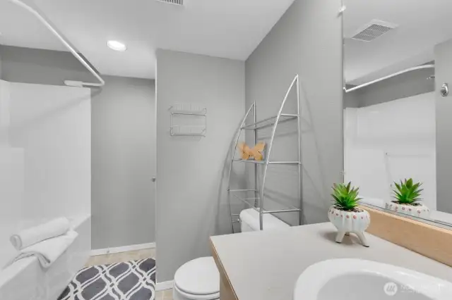 Full bath on lower level