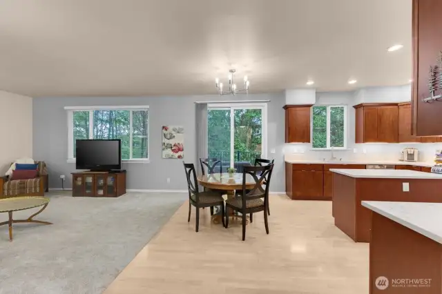 View into kitchen