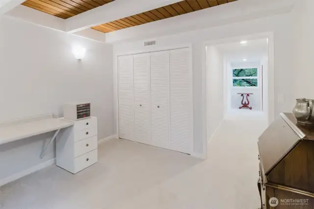 This is another view of the office with view towards the laundry and bathroom.
