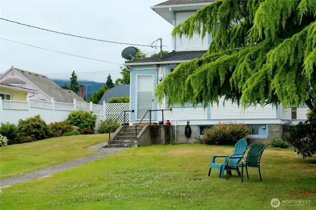 View of the back of the house. On a clear day, could you imagine the view of the Olympic Mountains?