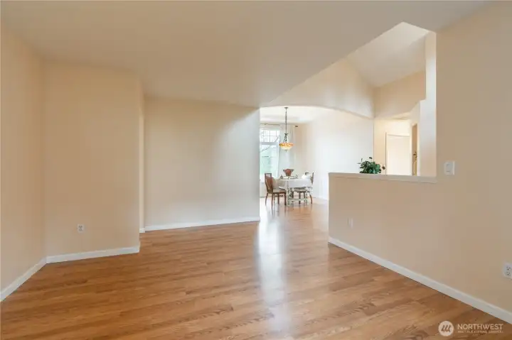 Beautiful hardwood throughout formal living spaces.