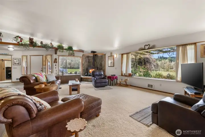 Open concept floor plan