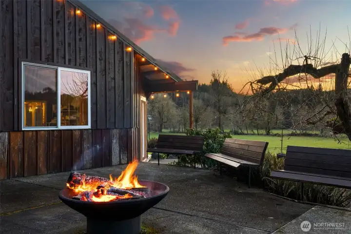 multiple outdoor patio areas