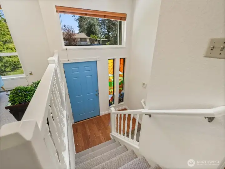 Bright welcoming entry