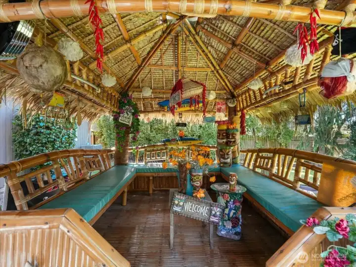 Inside of Tiki hut