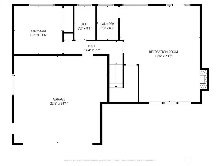 Lower level floor plan