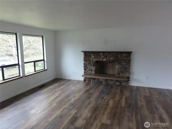 Living room with fireplace. Living room with fireplace.