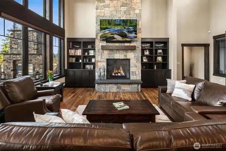 Living Room facing fireplace