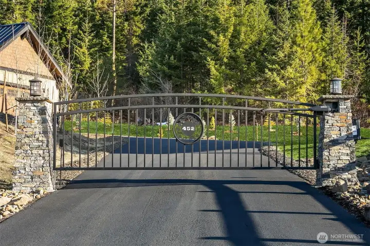 Gated entrance to home