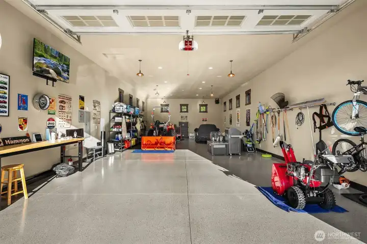 Detached garage interior