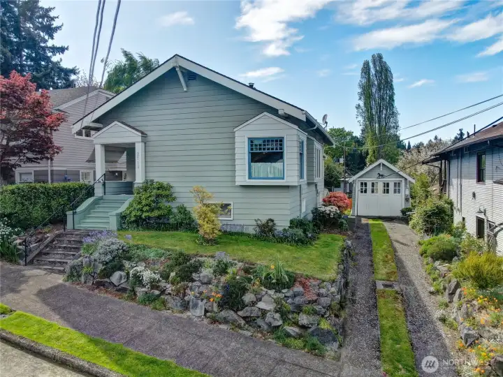 Great off-street parking options with long driveway to detached garage