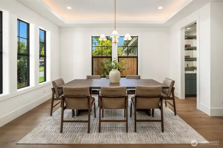 Dedicated den and dining room.