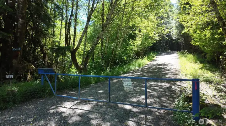 The property is behind two locked gates.