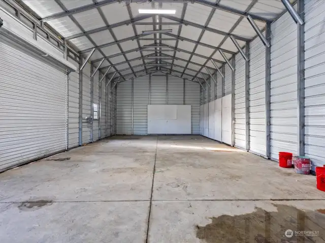 Large Shop with automatic garage door opening.