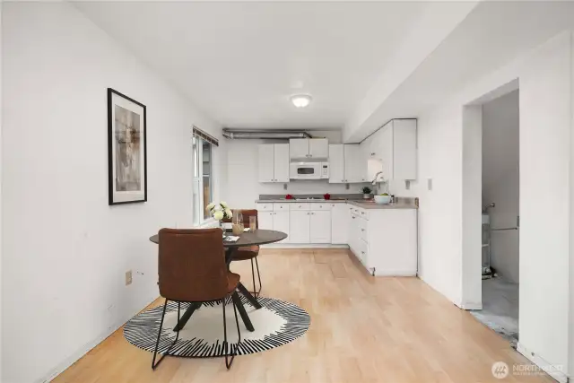 Virtually staged dining area in the ADU.