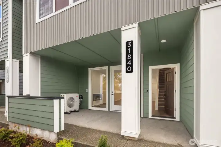 Large covered porch