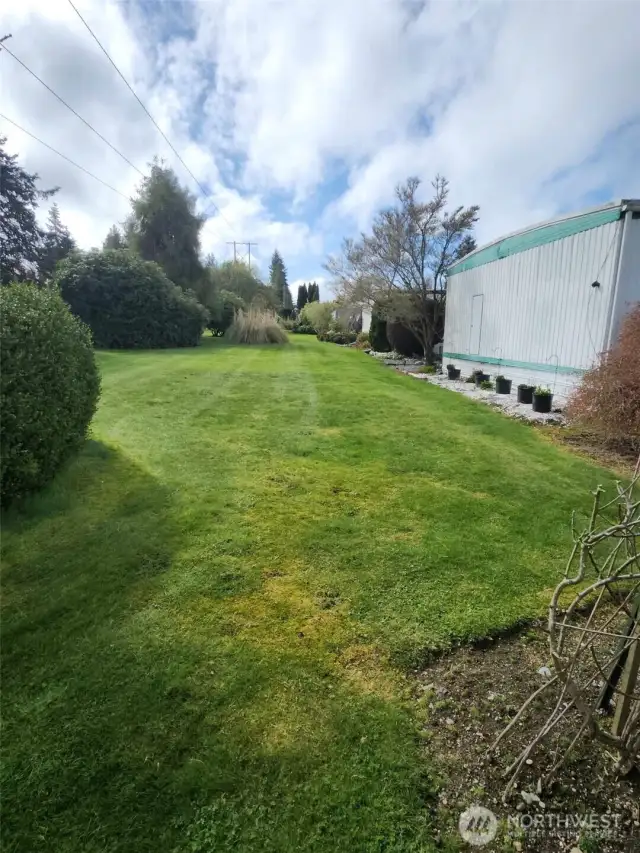 The home backs onto a beautiful large public green space.