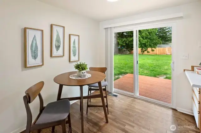 Slider that opens to the backyard