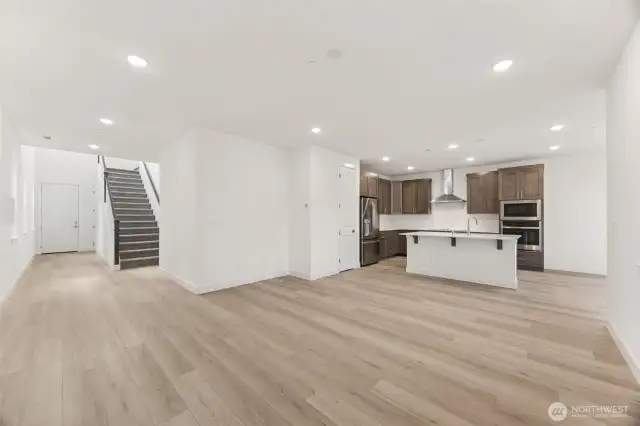 Gourmet kitchen and entry from Great room