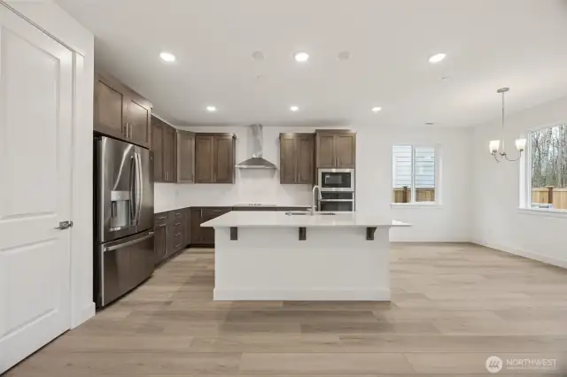 Gourmet kitchen and dining