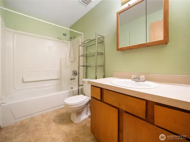 Bathroom in unit 1.