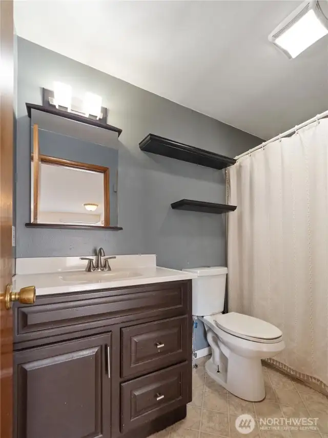 Bathroom in unit 1.