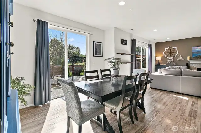 Dining room and living room