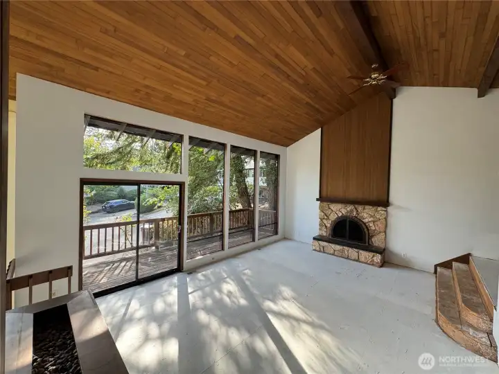 Wood Burning Fireplace
