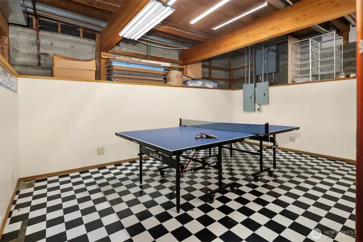Time for a game? A 3/4 bath and a large storage closet are attached as well!
