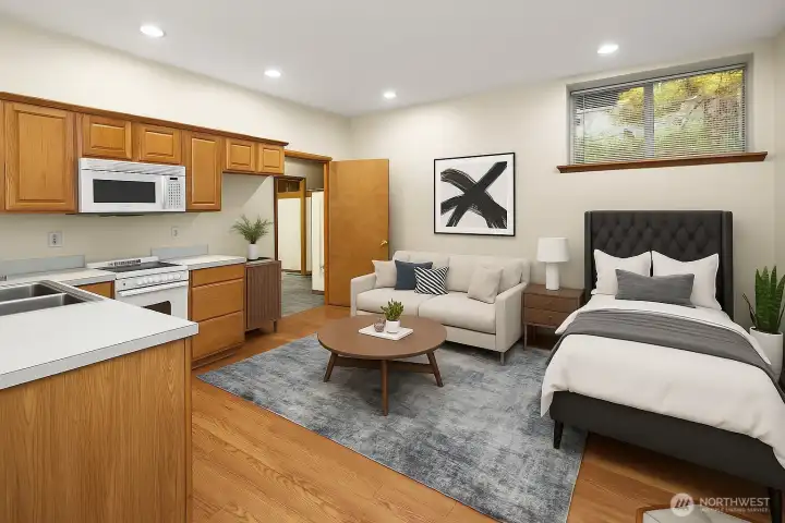 Virtually staged to show potential