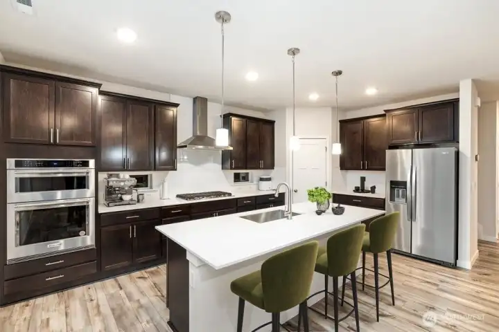 Gourmet kitchen with stainless steel