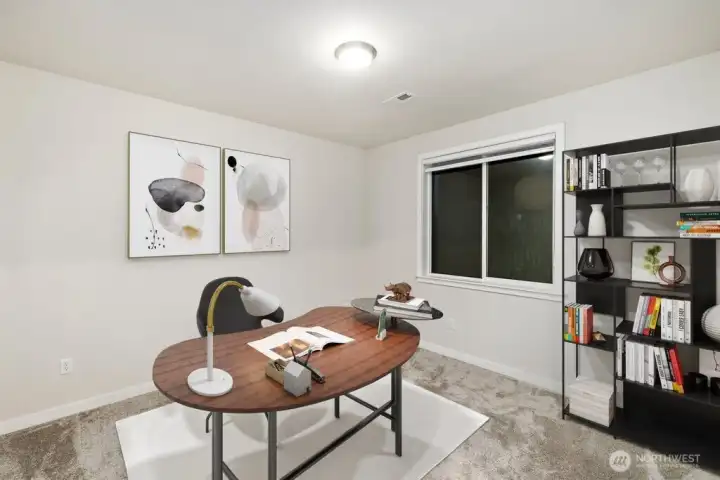 Main floor office | Den can be used as another bedroom on the main floor.