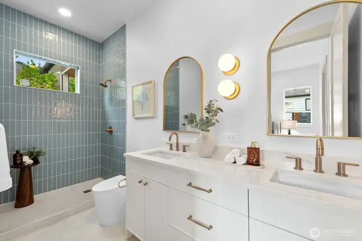 Dual sink primary bathroom!