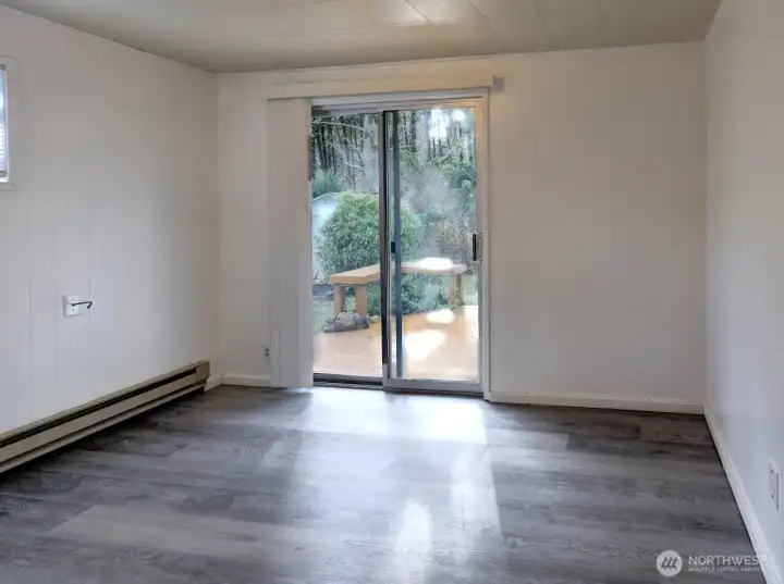 Bedroom #1 with slider to back deck