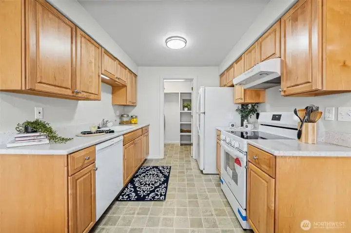 Kitchen into laundry/Pantry