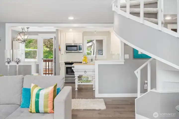 The spaces on the main floor flow together with ease creating a comfortable and welcoming home.