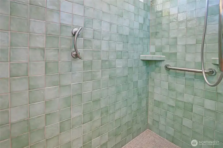 Primary walk-in shower