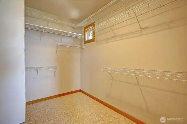 Primary walk-in closet