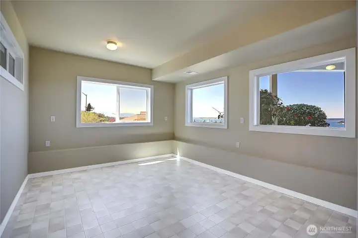 Shop or craft room off of lower garage