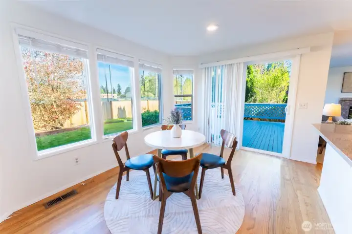 Morning breakfast area