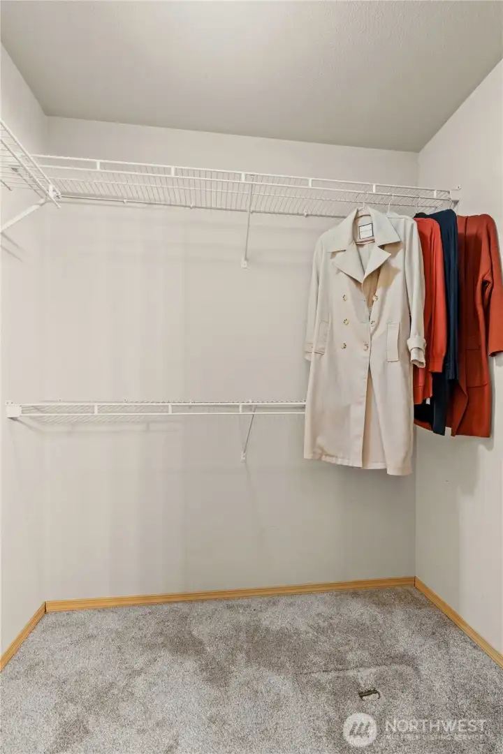 Primary walk in closet