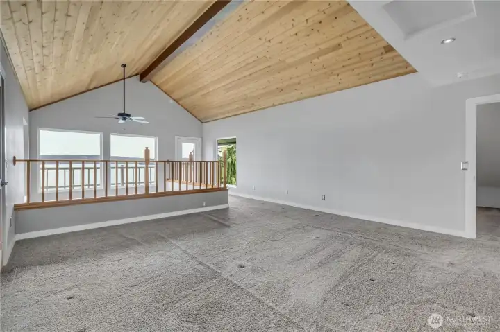Primary Bedroom with Deck, Office and extra large walk in closet!