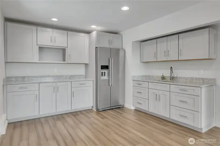 Basement level kitchenette