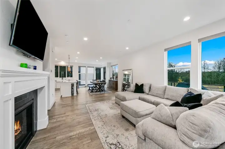 Spacious great room with gas fireplace Spacious great room with gas fireplace